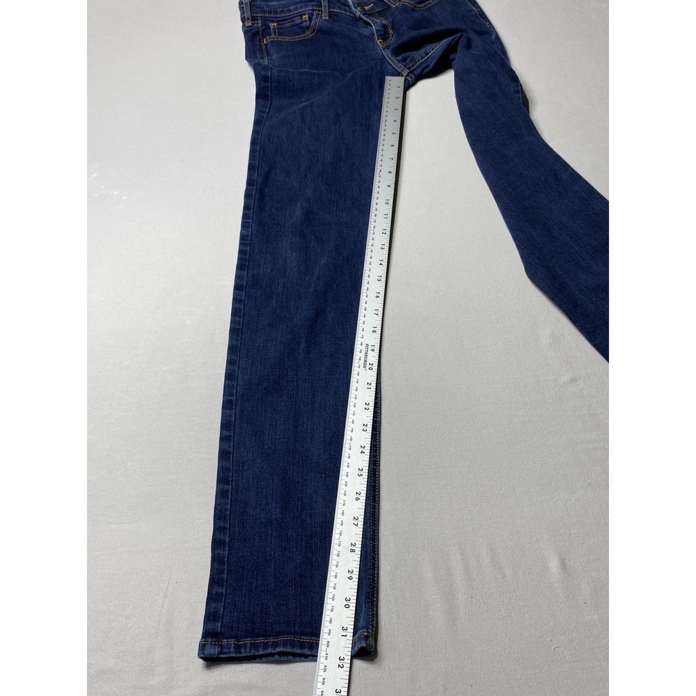 Hollister Jeans Womens 7L W28 L34 Low Rise Bootcut Dark Wash Stretch Denim - Picture 3 of 12